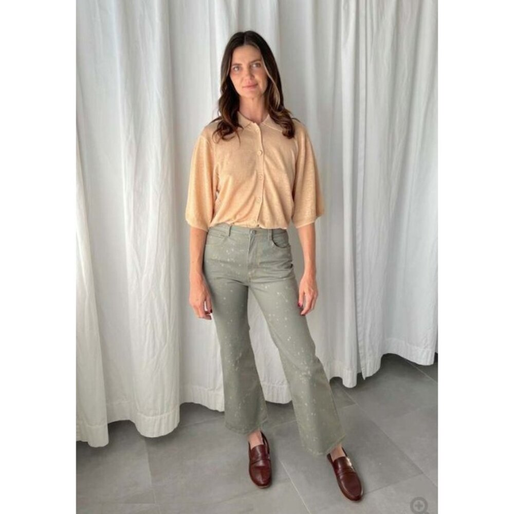 Rachel Comey linen Millen oversized polo sweater